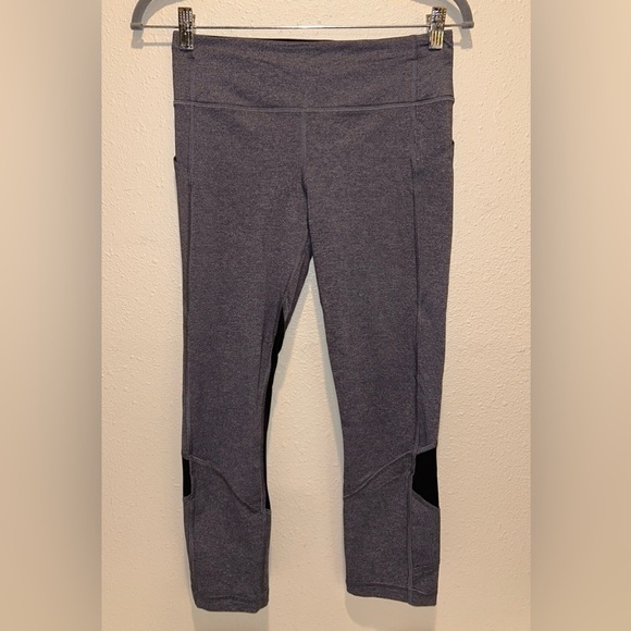 Lululemon black and gray tights with pockets - Size 6 - Picture 1 of 8